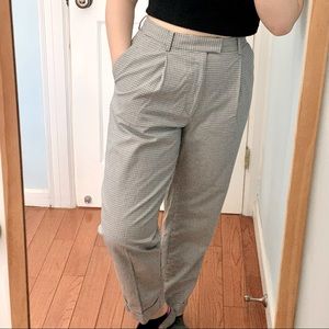 Uniqlo High-waisted Checkered Tapered Trouser Pants